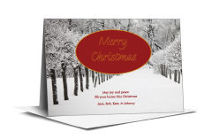 Snowy Christmas Pathway Cards  7.875